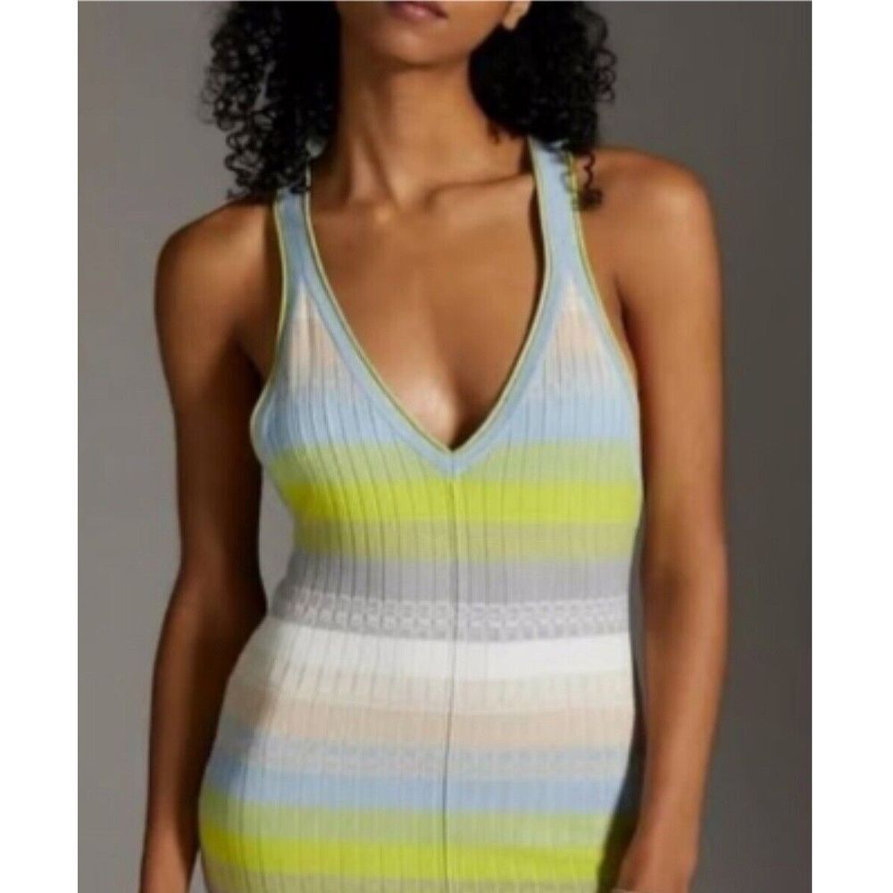 Daily Practice by Anthropologie‎ Tuvalu Sweater Dress Size XL Ribbed Kit Retro